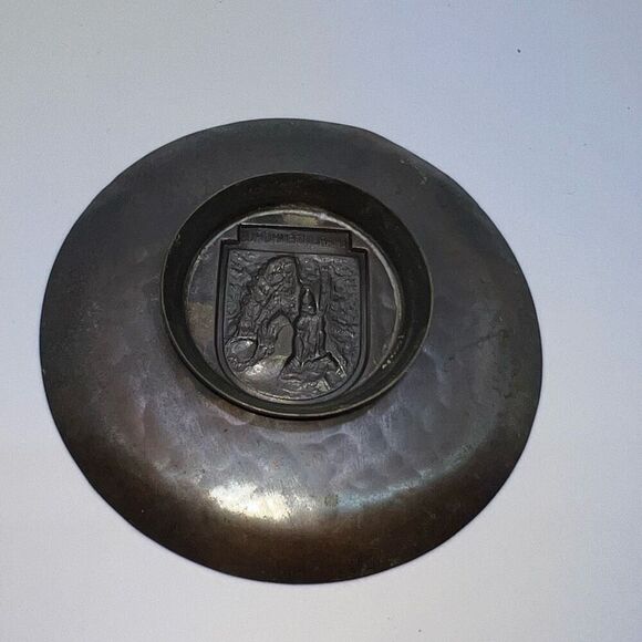 Vintage Charlottenhohle Brass Ashtray Made in 3.5” Collectable Cobblers Home - Picture 4 of 6